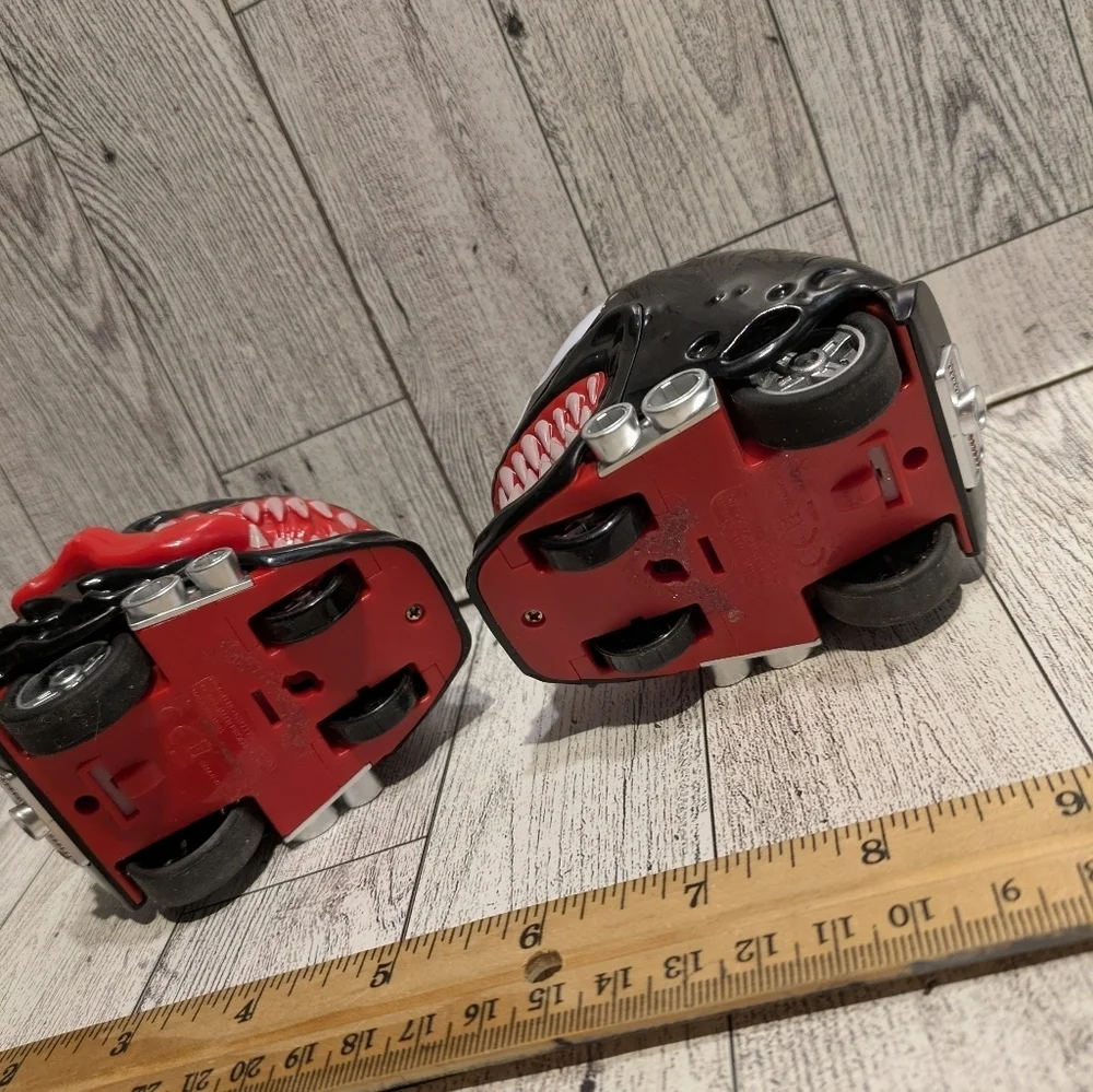 Black and Red Venom Helmet Friction Car Toy Set